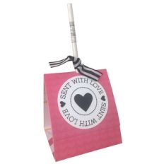 sent with love valentine lollipop holder