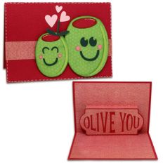 olive you pop-up card