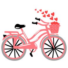 bicycle with hearts