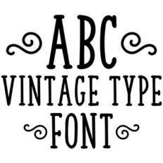 vintage type font