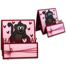 monkey tent card