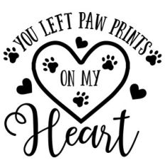pet memorial - you left paw prints on my heart