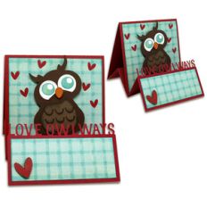owl tent card