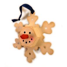 snowflake tea light face ornament