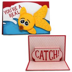 real catch pop-up card