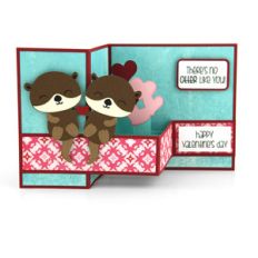 pop up box card valentine otter