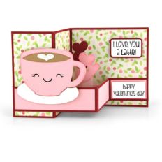 pop up box card valentine latte