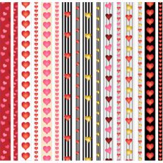 valentine heart borders/washi tapes