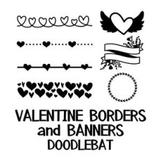 valentines border and banners doodlebat