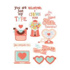 i heart you stickers