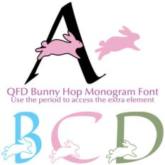 qfd bunny hop monogram font