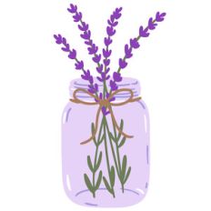 mason jar with lavender