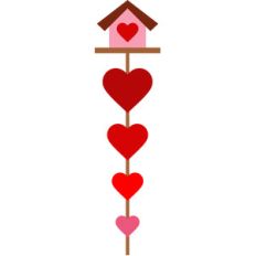 hearts bird house