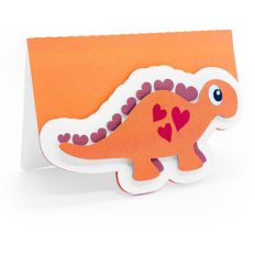 dinosaur love hearts card