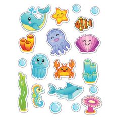 ml sea creatures stickers