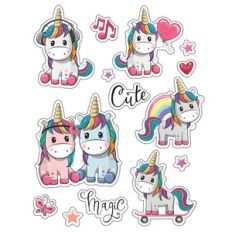 ml unicorn cute stickers