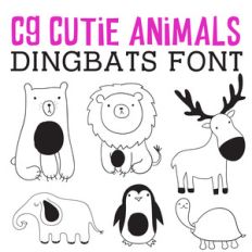 cg cutie animals dingbats