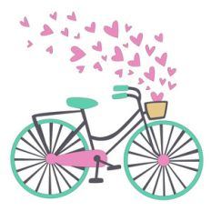 bicycle with hearts valentine