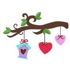 birdhouse with hearts valentine