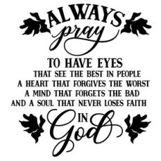 always pray