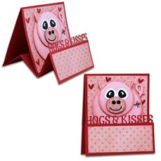 hogs and kisses tent card