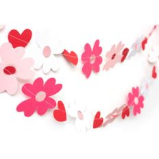 heart flower garland