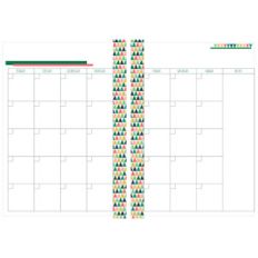 a5 and letter size blank triangle monthly planner page