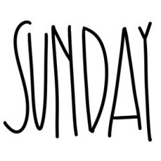 sunday word art