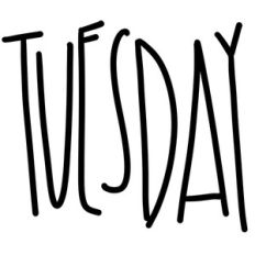 tuesday word art