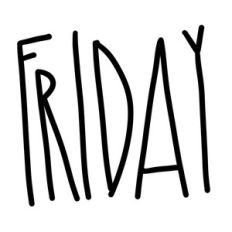 friday word art