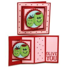 olive you window lever card