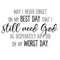 i still need god