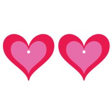 layered heart earrings