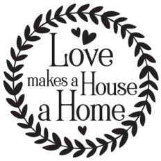 love makes a house a home wreath