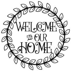 welcome to our home wreath,