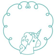 curly wreath unicorn