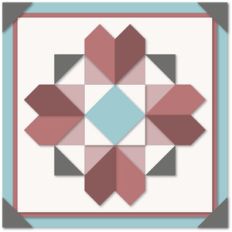 hearts and star quilt card