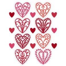 intricate heart stickers