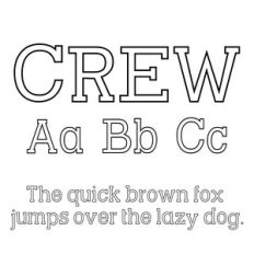 cg crew font