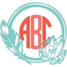 hippie monogram frame