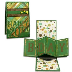 20th bday twist pop card