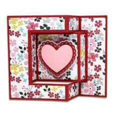 fancy fold scallop heart card