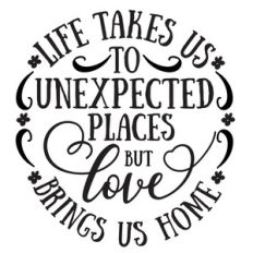 life takes us to unexpected places love brings us home