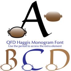 qfd haggis monogram font