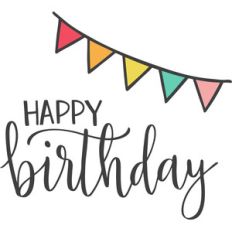 happy birthday with bunting