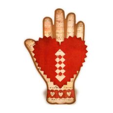 heart hand woven 5x7 card