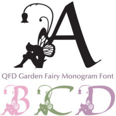 qfd garden fairy monogram font