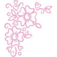 flower and heart corner