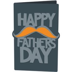 mustache card