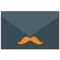 mustache envelope